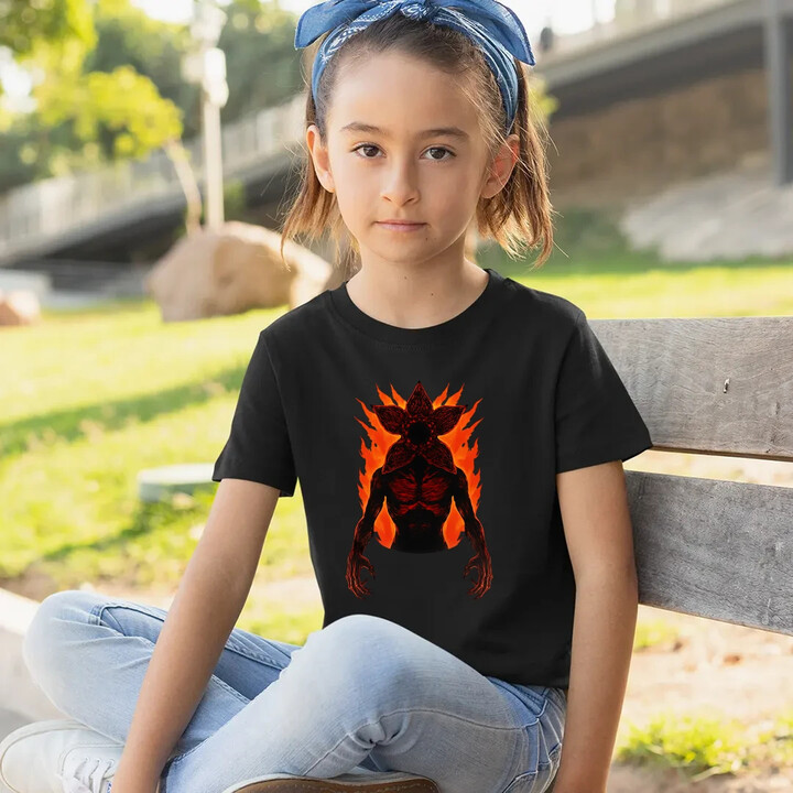Demogorgon v2 - dla fanów serialu Stranger Things - dziecięca koszulka na prezent
