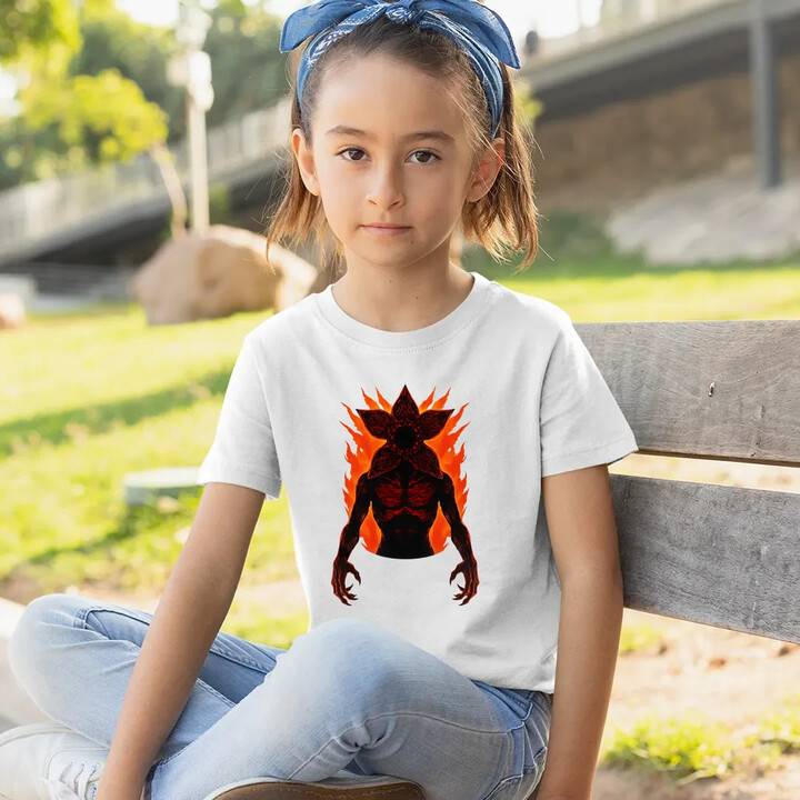 Demogorgon v2 - dla fanów serialu Stranger Things - dziecięca koszulka na prezent