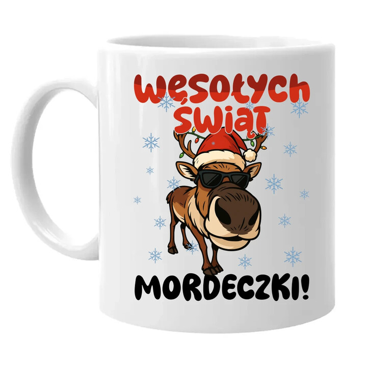 Wesołych Świąt - mordeczki! - kubek na prezent