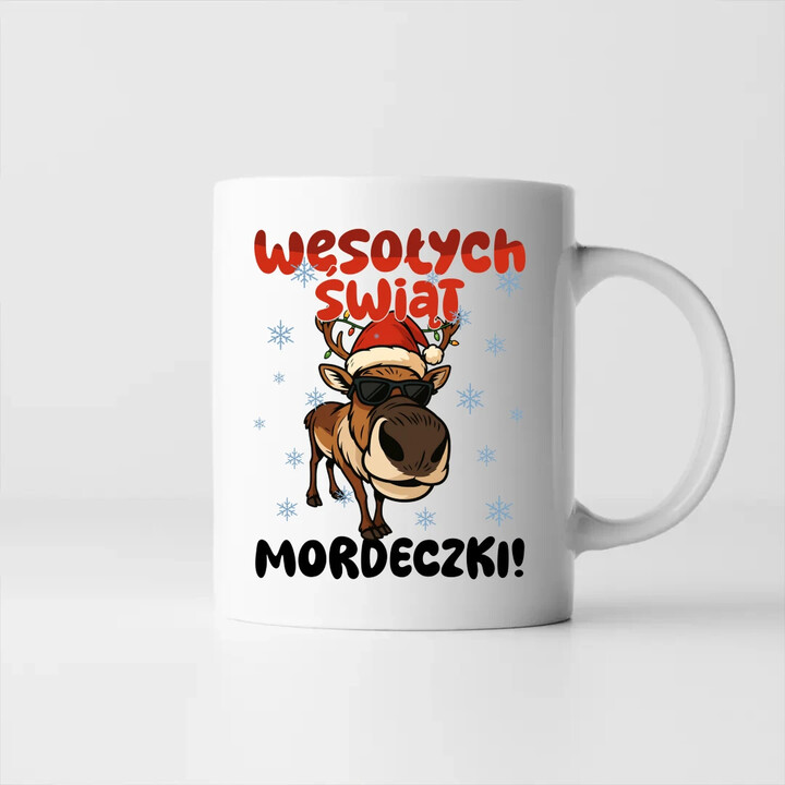 Wesołych Świąt - mordeczki! - kubek na prezent