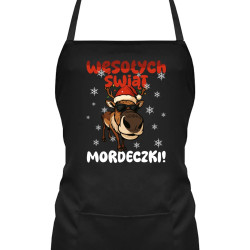 Wesołych Świąt - mordeczki! - fartuch na prezent