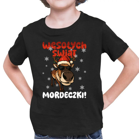 Wesołych Świąt - mordeczki! - dziecięca koszulka na prezent