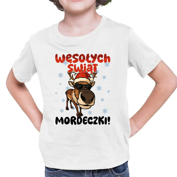 Wesołych Świąt - mordeczki! - dziecięca koszulka na prezent