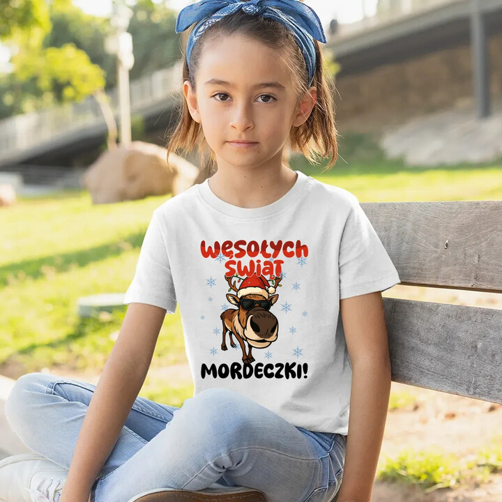Wesołych Świąt - mordeczki! - dziecięca koszulka na prezent