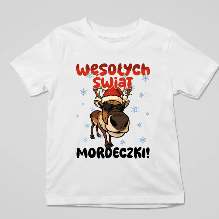 Wesołych Świąt - mordeczki! - dziecięca koszulka na prezent