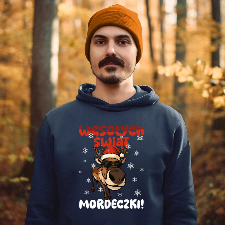 Wesołych Świąt - mordeczki! - męska bluza na prezent