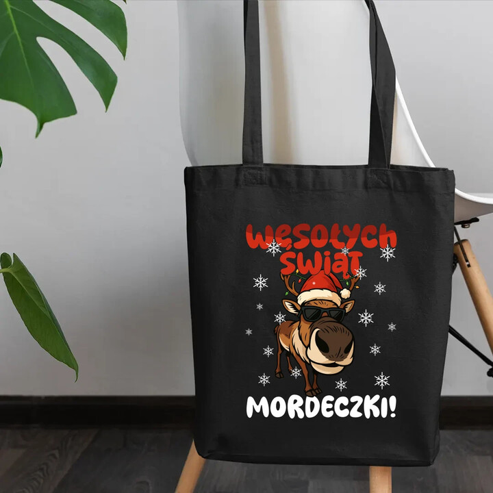 Wesołych Świąt - mordeczki! - torba na prezent