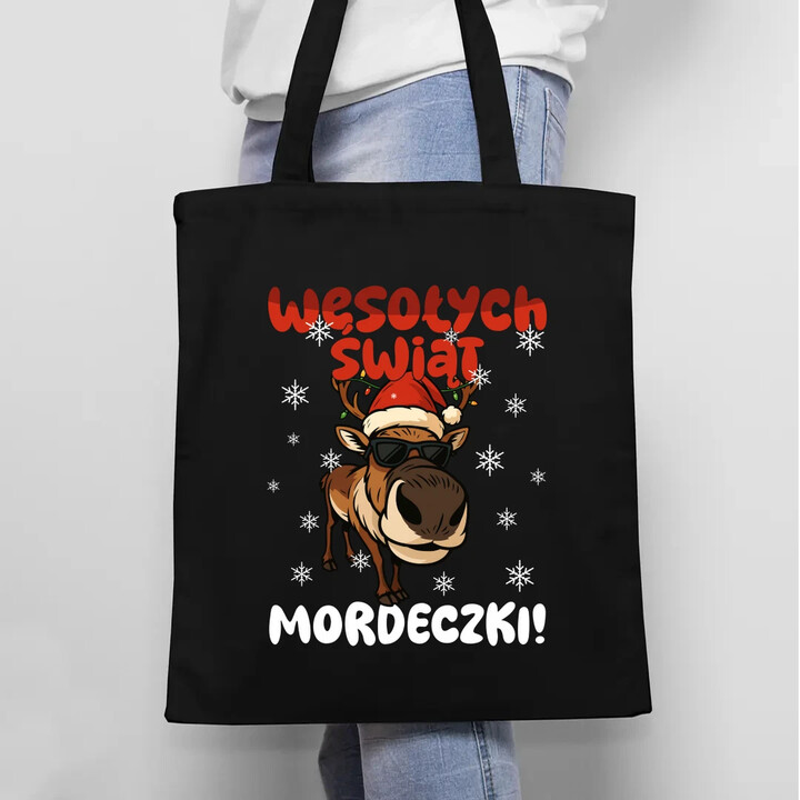 Wesołych Świąt - mordeczki! - torba na prezent