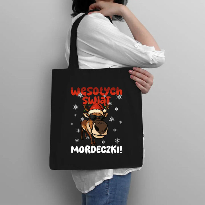 Wesołych Świąt - mordeczki! - torba na prezent