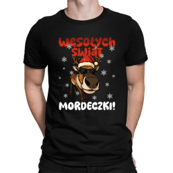 Wesołych Świąt - mordeczki! - męska koszulka na prezent