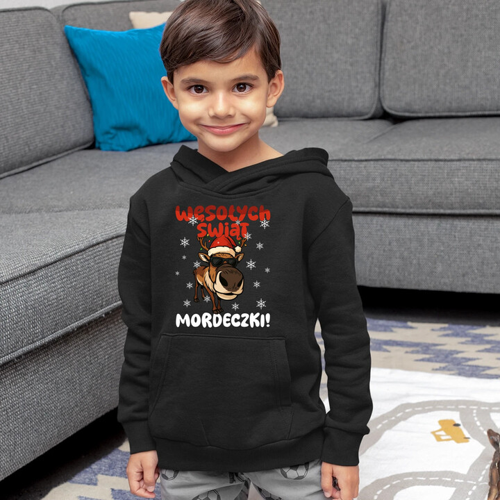 Wesołych Świąt - mordeczki! - dziecięca bluza na prezent