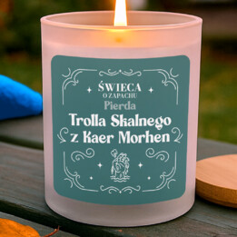 Świeca o zapachu Trolla Skalnego z Kaer Morhen - świeczka zapachowa na prezent