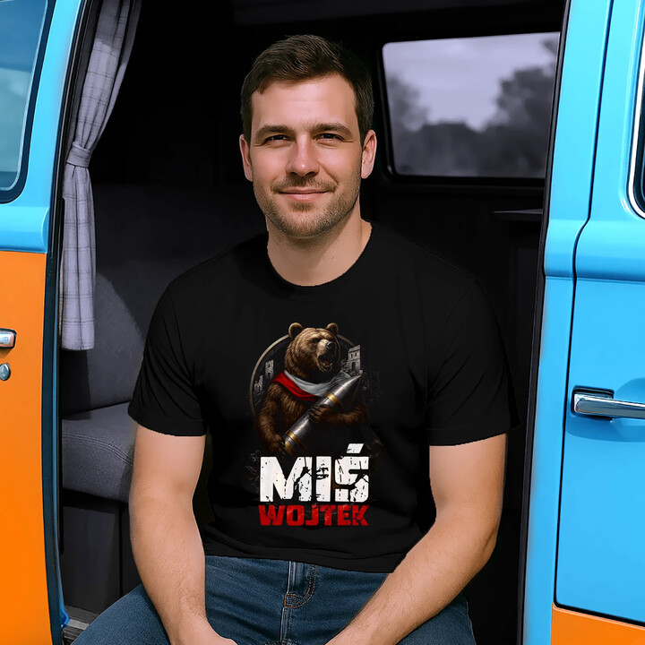 Miś Wojtek - męska koszulka na prezent