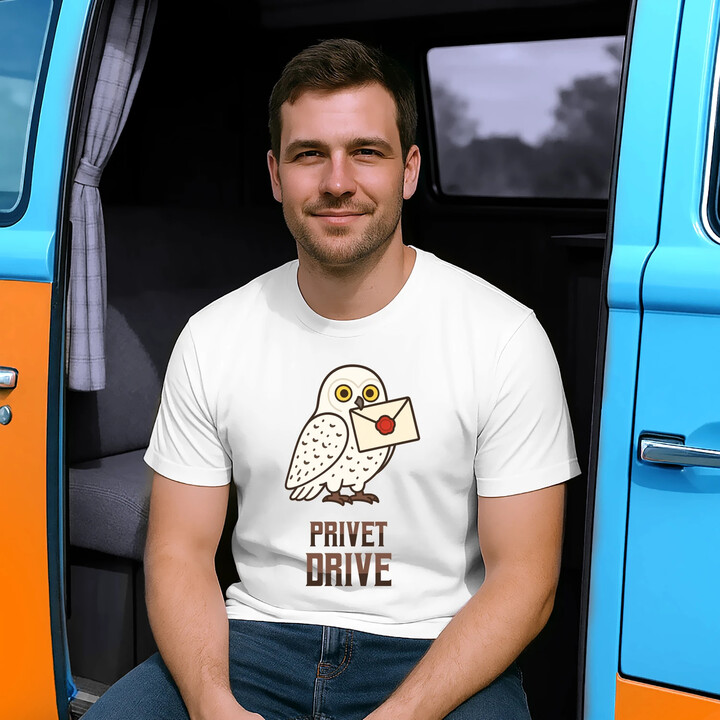 Privet Drive - Hedwiga - męska koszulka na prezent dla fanów serii Harry Potter