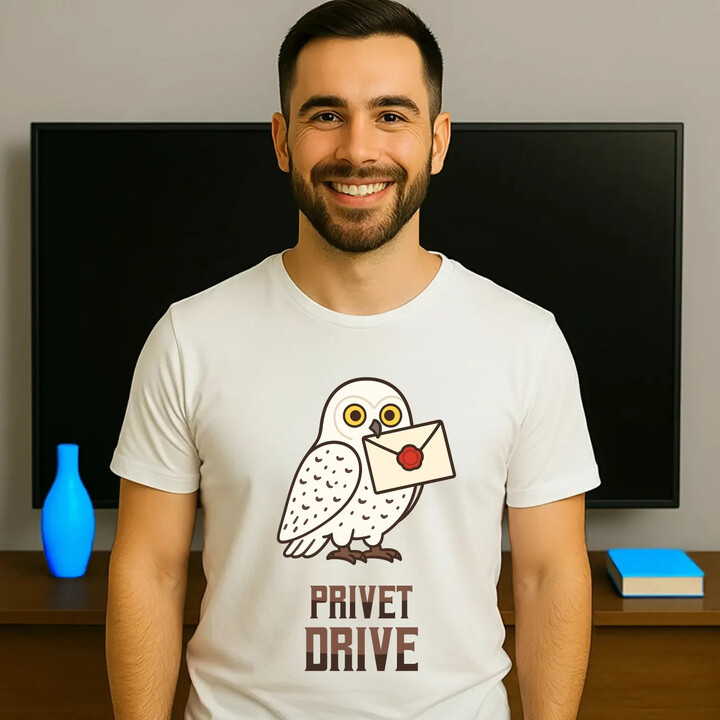 Privet Drive - Hedwiga - męska koszulka na prezent dla fanów serii Harry Potter