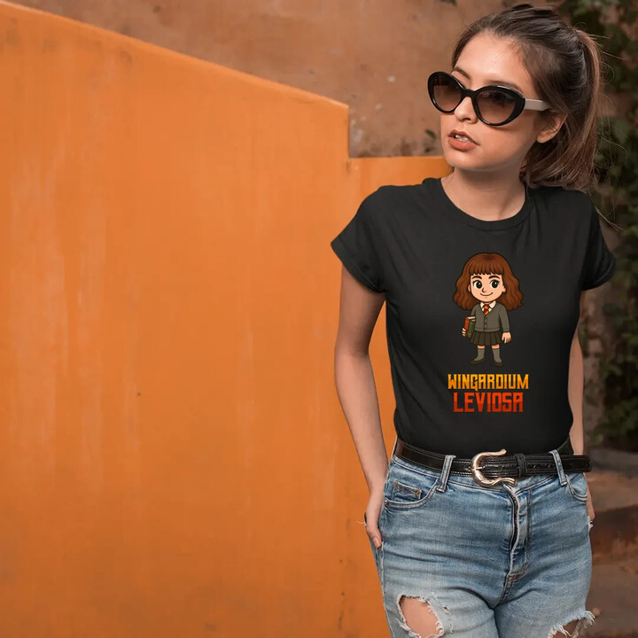 Wingardium Leviosa - Hermiona Granger - damska koszulka na prezent dla fanów serii Harry Potter