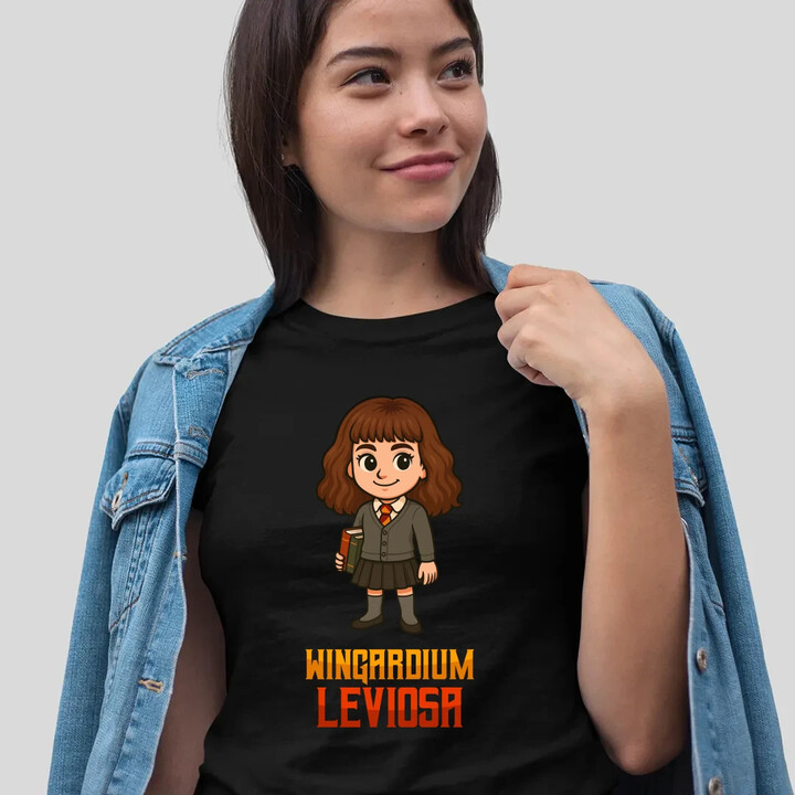 Wingardium Leviosa - Hermiona Granger - damska koszulka na prezent dla fanów serii Harry Potter
