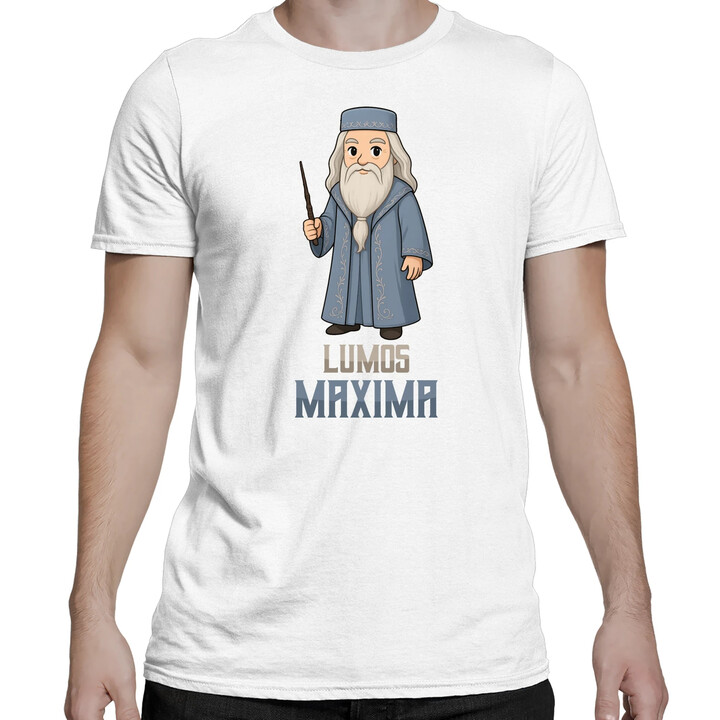 Lumos Maxima - Albus Dumbledore - męska koszulka na prezent Lumos Maxima - Albus Dumbledore
