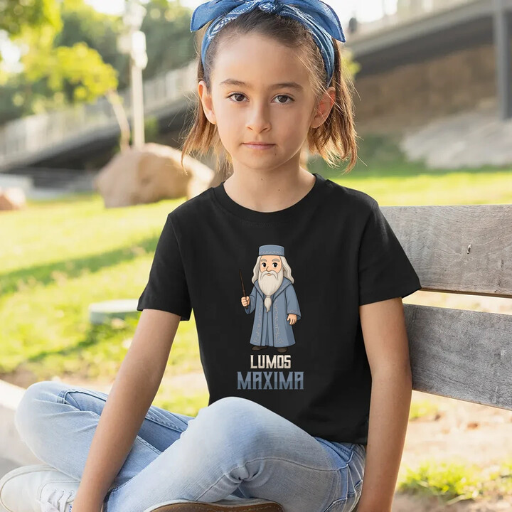 Lumos Maxima - Albus Dumbledore - dziecięca koszulka na prezent dla fanów serii Harry Potter