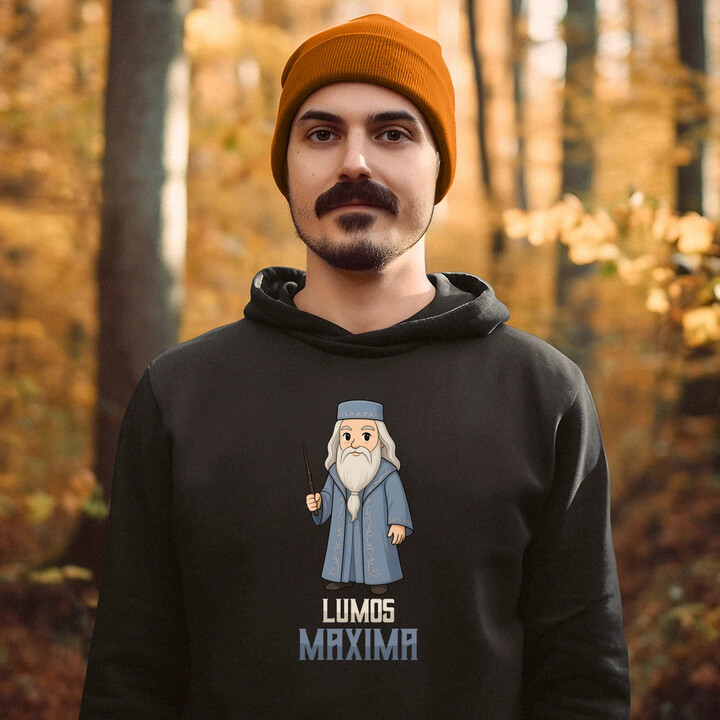 Lumos Maxima - Albus Dumbledore - męska bluza na prezent dla fanów serii Harry Potter