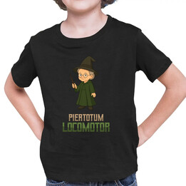 Piertotum Locomotor - Minerwa McGonagall - dziecięca koszulka na prezent dla fanów serii Harry Potter
