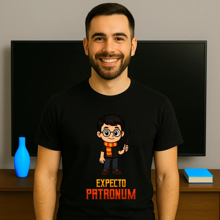 Expecto Patronum - Harry Potter - męska koszulka na prezent dla fanów serii Harry Potter