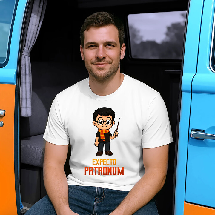 Expecto Patronum - Harry Potter - męska koszulka na prezent dla fanów serii Harry Potter
