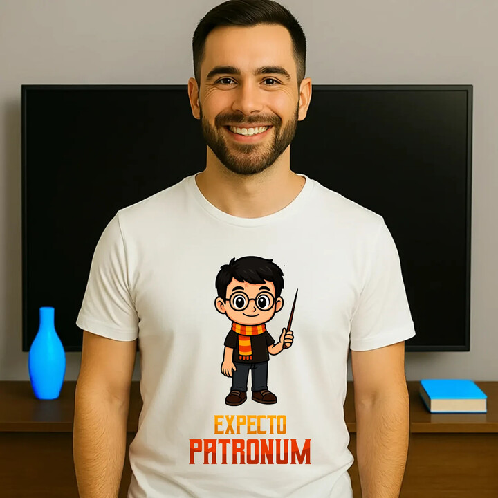 Expecto Patronum - Harry Potter - męska koszulka na prezent dla fanów serii Harry Potter