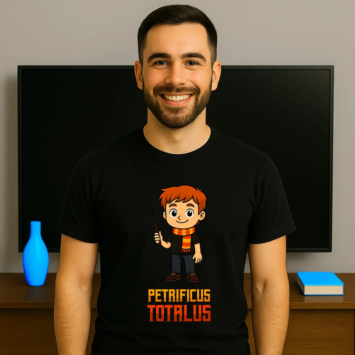 Petrificus Totalus - Ron Weasley - męska koszulka na prezent dla fanów serii Harry Potter