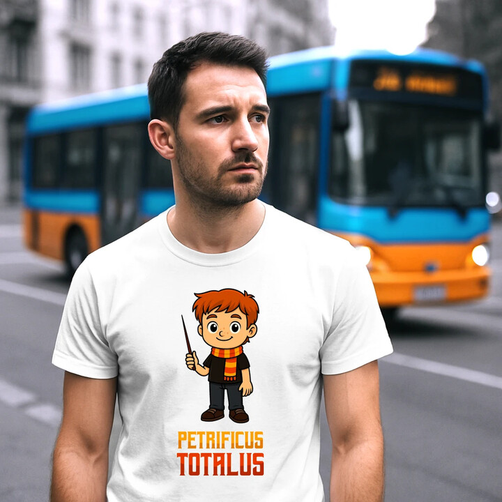Petrificus Totalus - Ron Weasley - męska koszulka na prezent dla fanów serii Harry Potter
