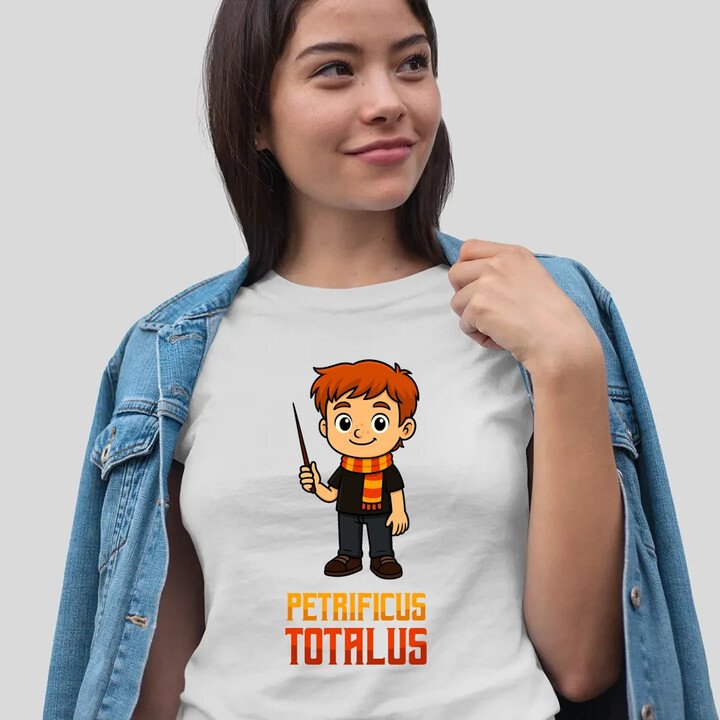 Petrificus Totalus - Ron Weasley - damska koszulka na prezent dla fanów serii Harry Potter