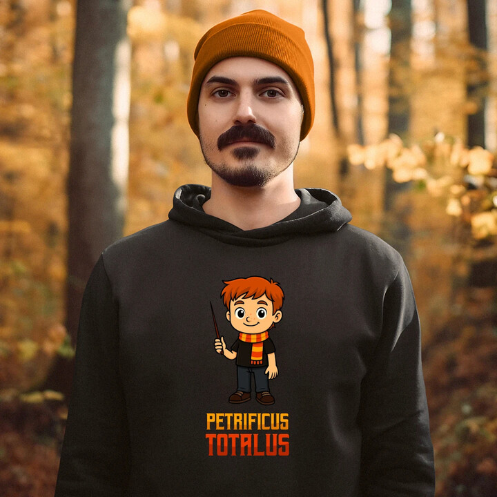 Petrificus Totalus - Ron Weasley - męska bluza na prezent dla fanów serii Harry Potter