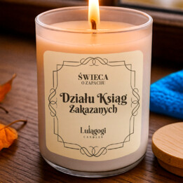 Świeca o zapachu Działu Ksiąg Zakazanych - świeczka zapachowa dla fanów serii Harry Potter