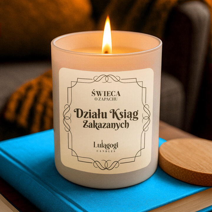 Świeca o zapachu Działu Ksiąg Zakazanych - świeczka zapachowa dla fanów serii Harry Potter