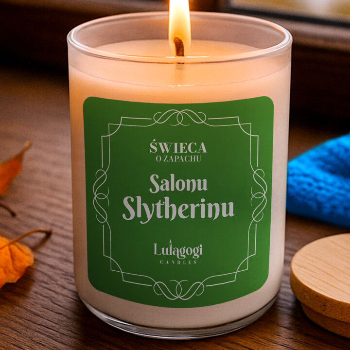 Świeca o zapachu Salonu Slytherinu - świeczka zapachowa dla fanów serii Harry Potter