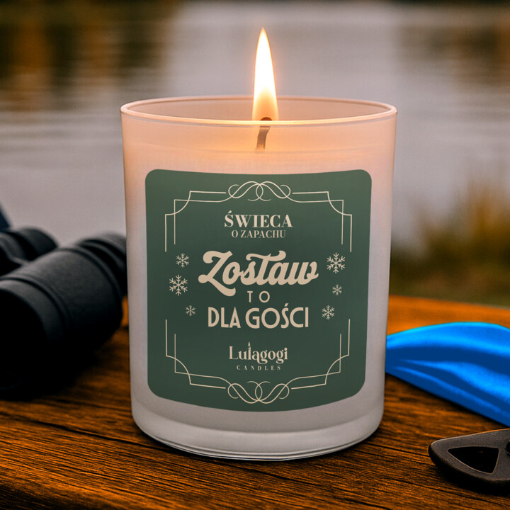 Świeca o zapachu "Zostaw to dla gości" - świąteczna świeczka zapachowa na prezent