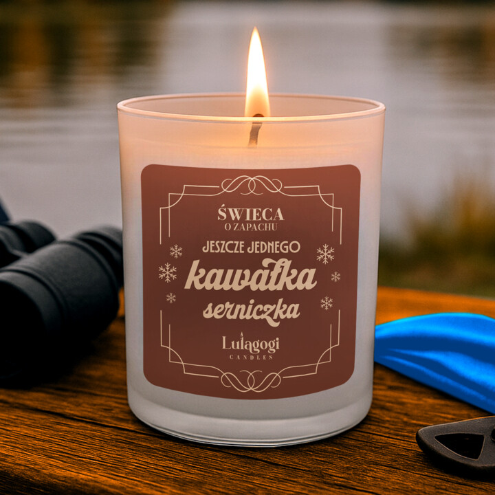 Świeca o zapachu jeszcze jednego kawałka serniczka - świąteczna świeczka zapachowa na prezent