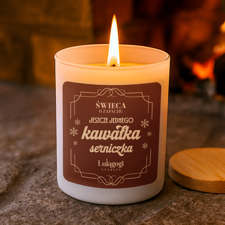 Świeca o zapachu jeszcze jednego kawałka serniczka - świąteczna świeczka zapachowa na prezent