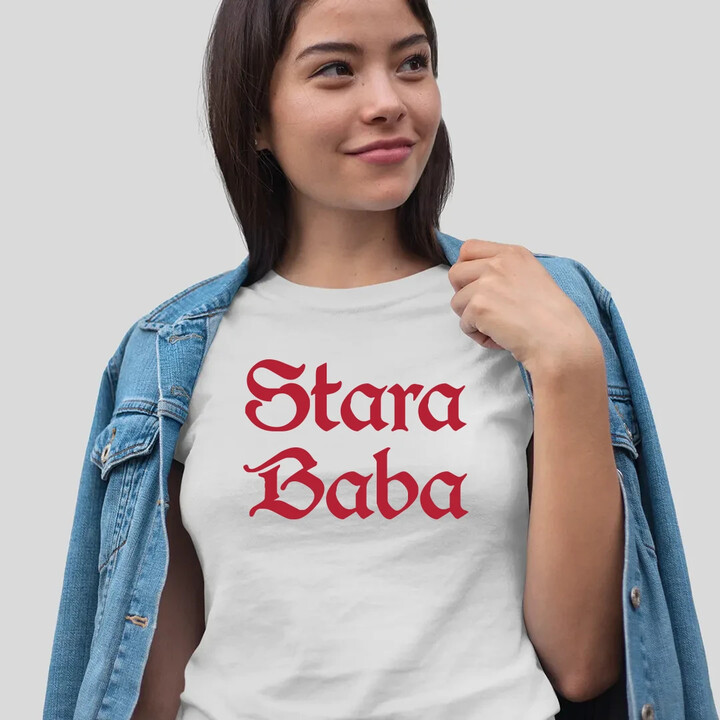 Stara Baba - damska koszulka na prezent dla fanów serialu 1670