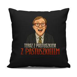 Z pastuszkiem - czarna poduszka na prezent dla fanów serialu Ranczo