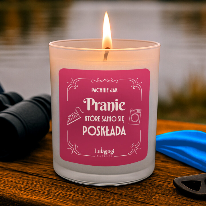 Pachnie jak pranie, które samo się poskłada - świeczka zapachowa na prezent