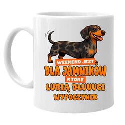Weekend jest dla jamników, które lubią dłuuugi wypoczynek - kubek na prezent