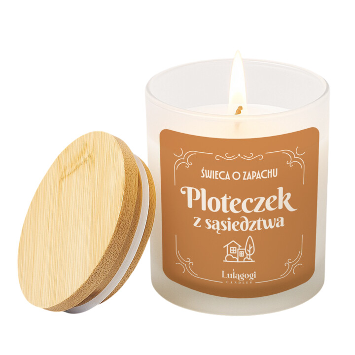 Świeca o zapachu ploteczek z sąsiedztwa - świeczka zapachowa na prezent dla sąsiadki