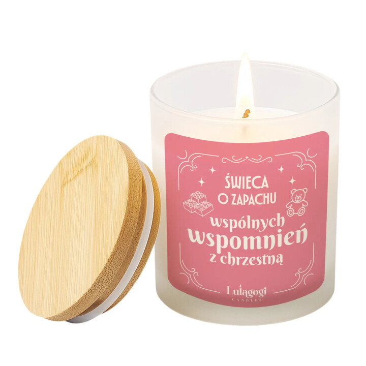 Świeca o zapachu wspólnych wspomnień z chrzestną - świeczka zapachowa na prezent