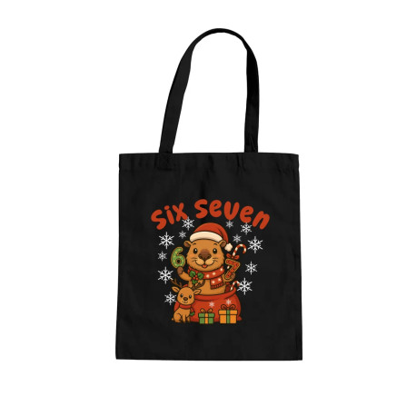 Six seven 67 - Italian Brainrot - świąteczna kapibara - torba na prezent