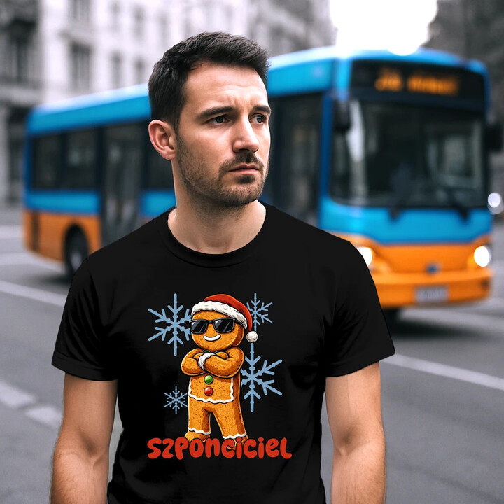Świąteczny szponciciel - męska koszulka na prezent