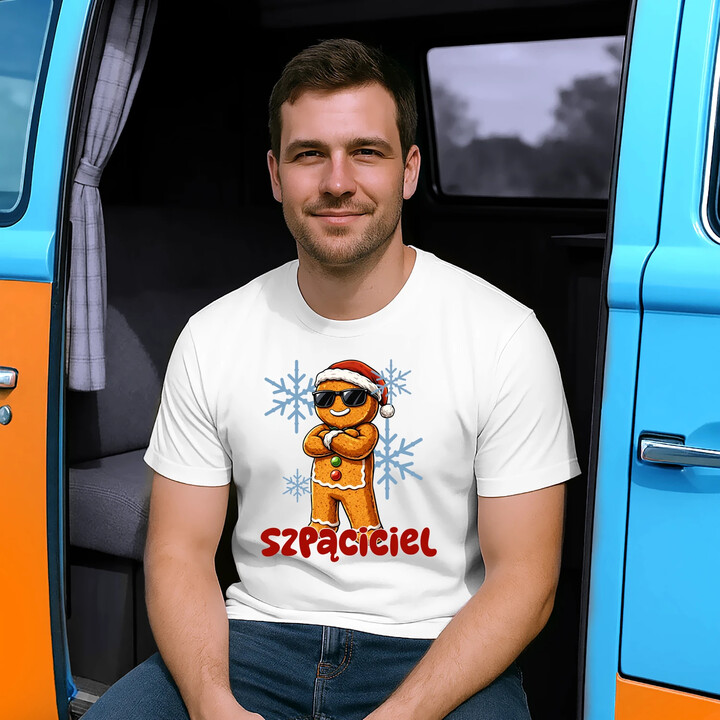 Świąteczny szponciciel - męska koszulka na prezent
