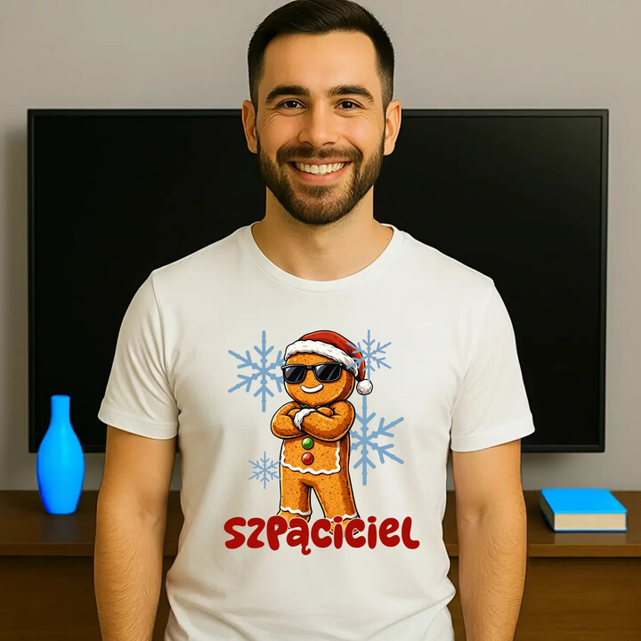 Świąteczny szponciciel - męska koszulka na prezent