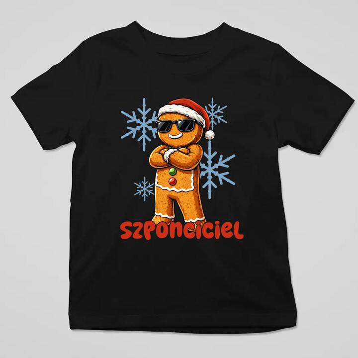 Świąteczny szponciciel - dziecięca koszulka na prezent
