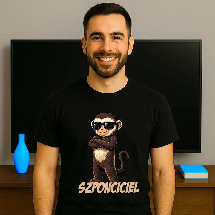 Szponciciel - męska koszulka na prezent